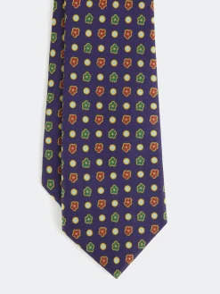 CORBATA PRINTED AZUL MARINO