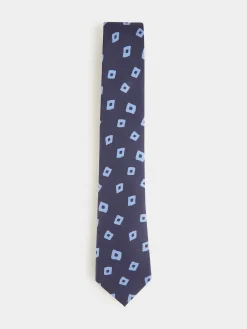 CORBATA PRINTED AZUL MARINO