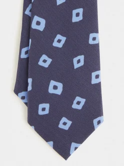 CORBATA PRINTED AZUL MARINO