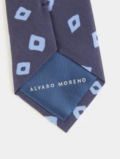 CORBATA PRINTED AZUL MARINO