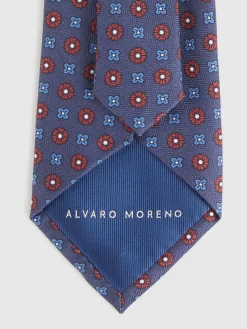 CORBATA PRINTED AZUL MARINO