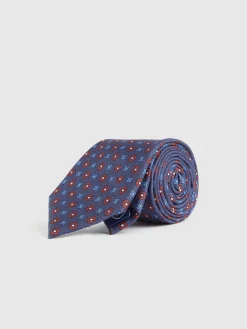 CORBATA PRINTED AZUL MARINO