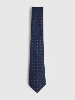 CORBATA PRINTED AZUL MARINO