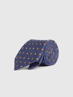 CORBATA PRINTED AZUL MARINO