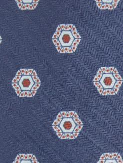 CORBATA PRINTED AZUL MARINO