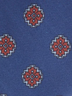 CORBATA PRINTED AZUL MARINO