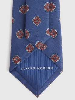 CORBATA PRINTED AZUL MARINO