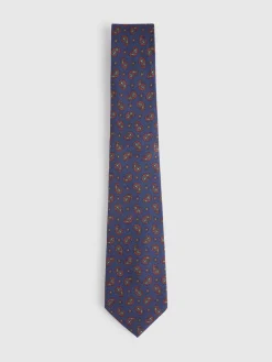 CORBATA PRINTED AZUL MARINO
