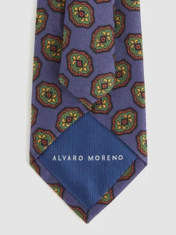 CORBATA PRINTED AZUL MARINO