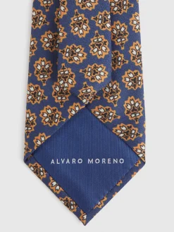 CORBATA PRINTED AZUL MARINO