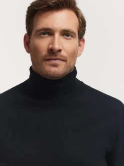 JERSEY ROLL COLLAR NEGRO