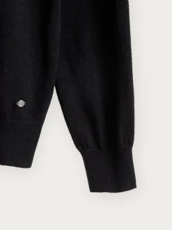 JERSEY ROLL COLLAR NEGRO