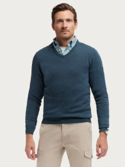 JERSEY V-NECK TRENDY AZUL