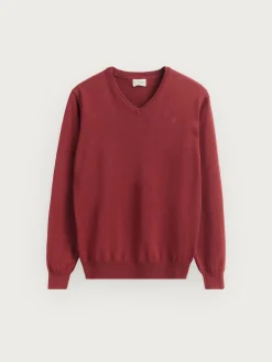 JERSEY V-NECK TRENDY BURDEOS