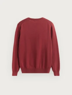 JERSEY V-NECK TRENDY BURDEOS