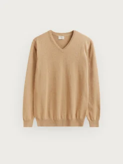 JERSEY V-NECK TRENDY CAMEL