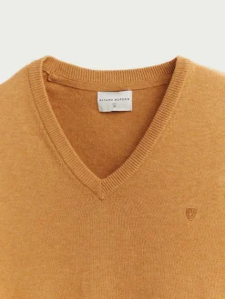 JERSEY V-NECK TRENDY MOSTAZA