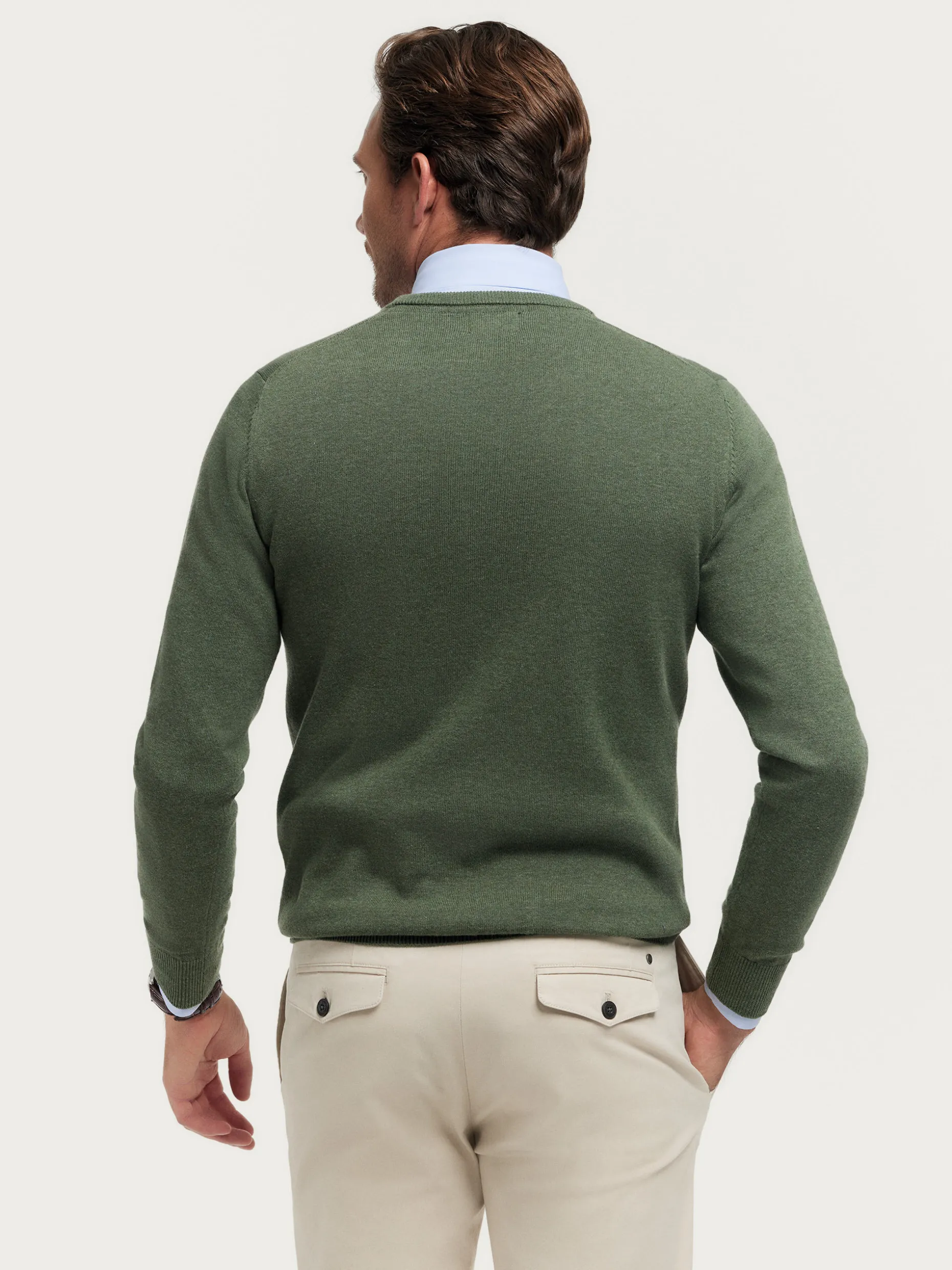 JERSEY V-NECK TRENDY VERDE