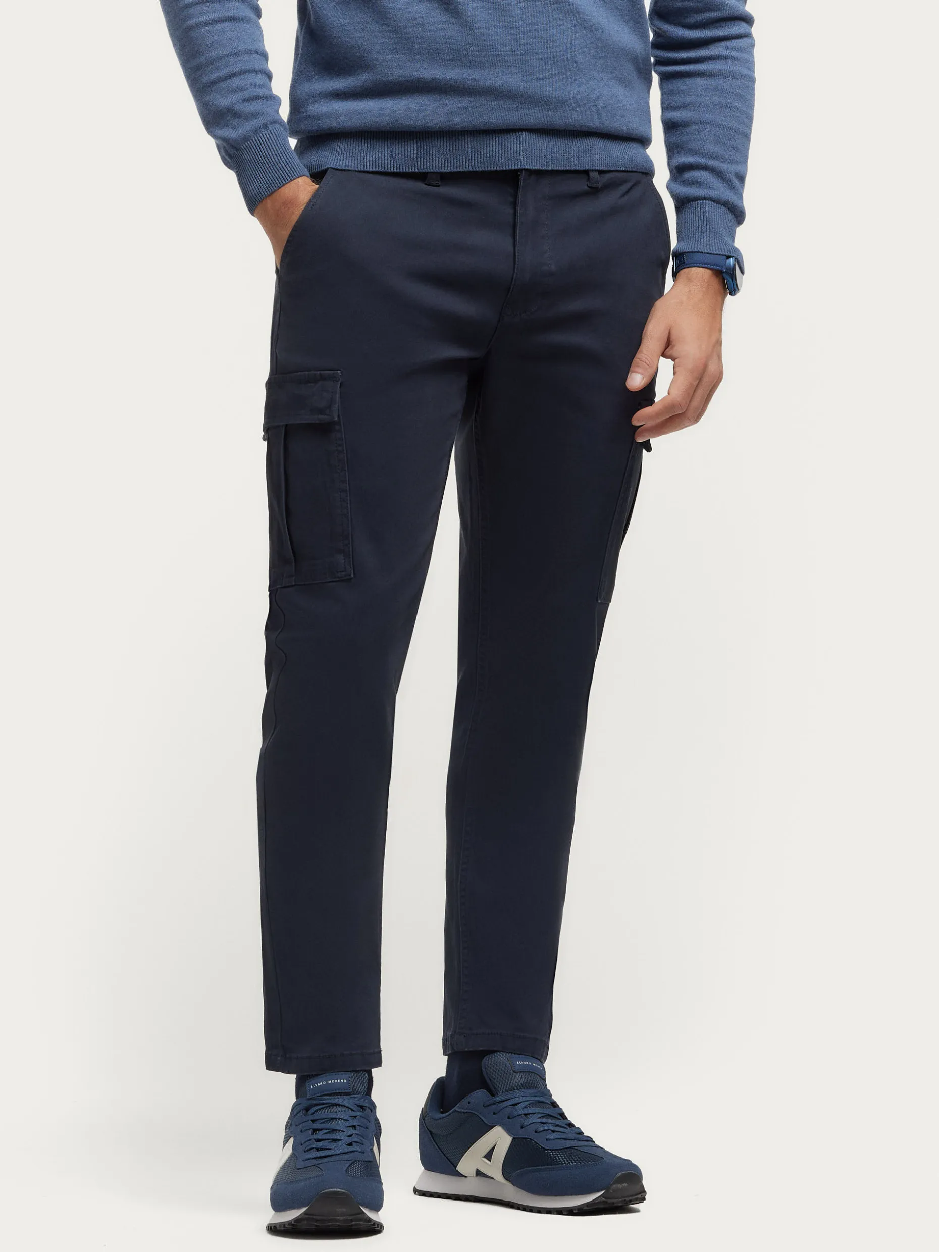 PANTALON CARGO ELVIS AZUL MARINO