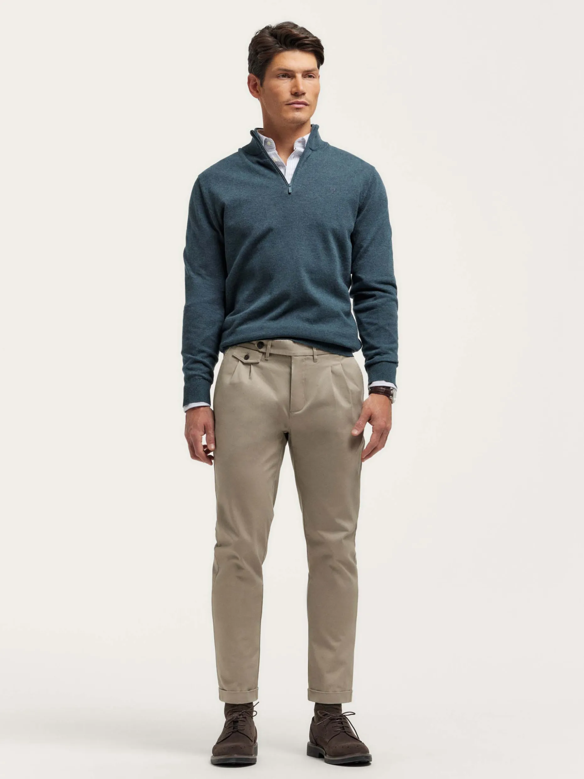 PANTALON CARROT BEIGE