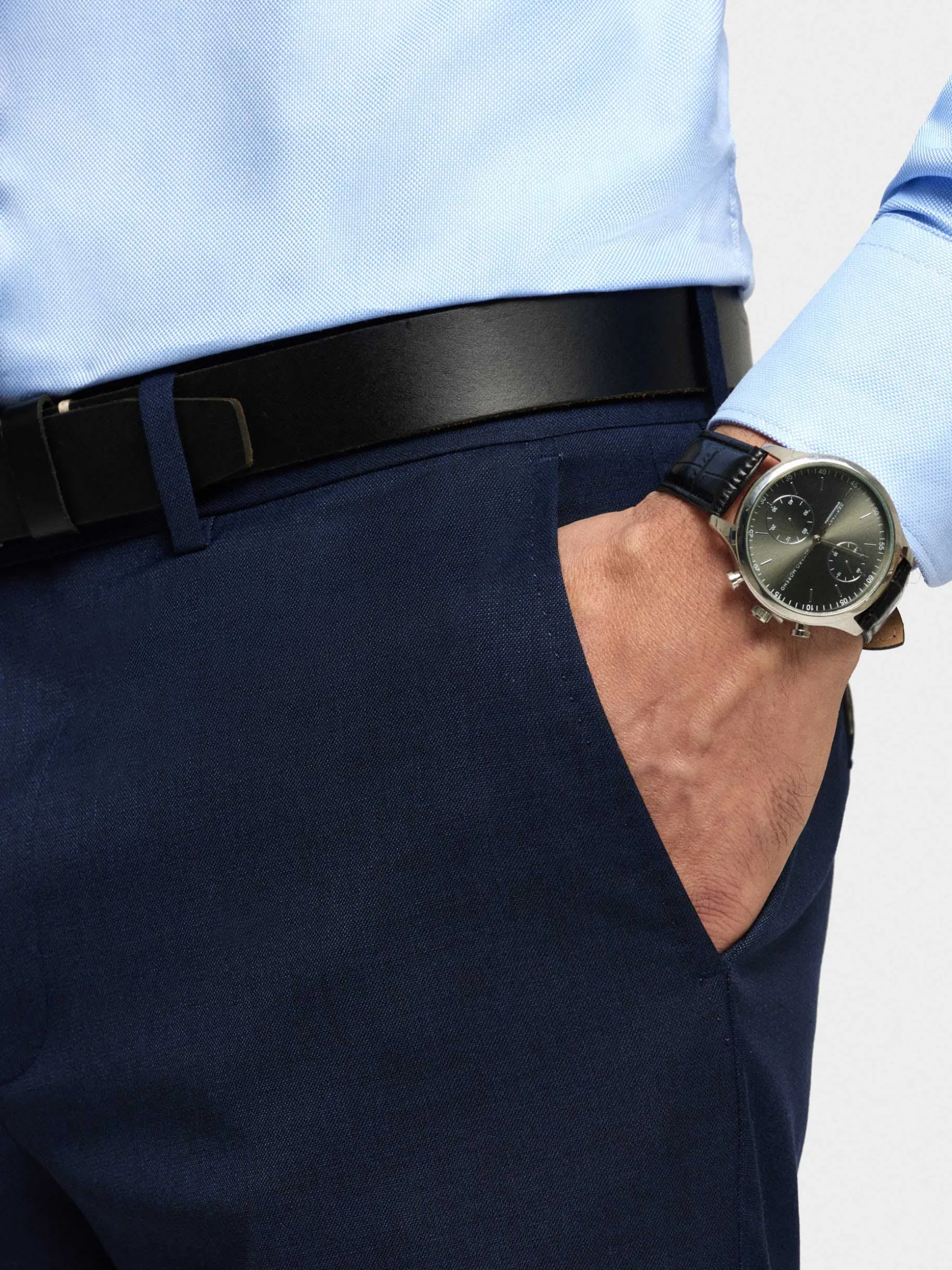 PANTALON FIL A FIL AZUL MARINO