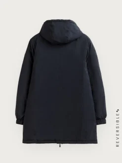 PARKA RATCHED REVERSIBLE AZUL MARINO | MARRÓN