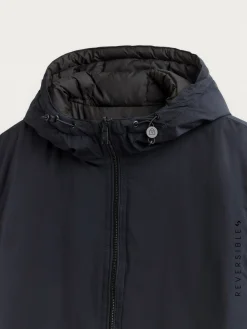 PARKA RATCHED REVERSIBLE AZUL MARINO | MARRÓN