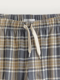 PIJAMA FRANELA CUADROS CRUDO