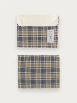 PIJAMA FRANELA CUADROS CRUDO