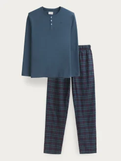 PIJAMA FRANELA CUADROS VERDE