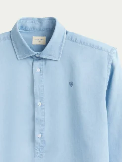 POLERA DENIM CELESTE