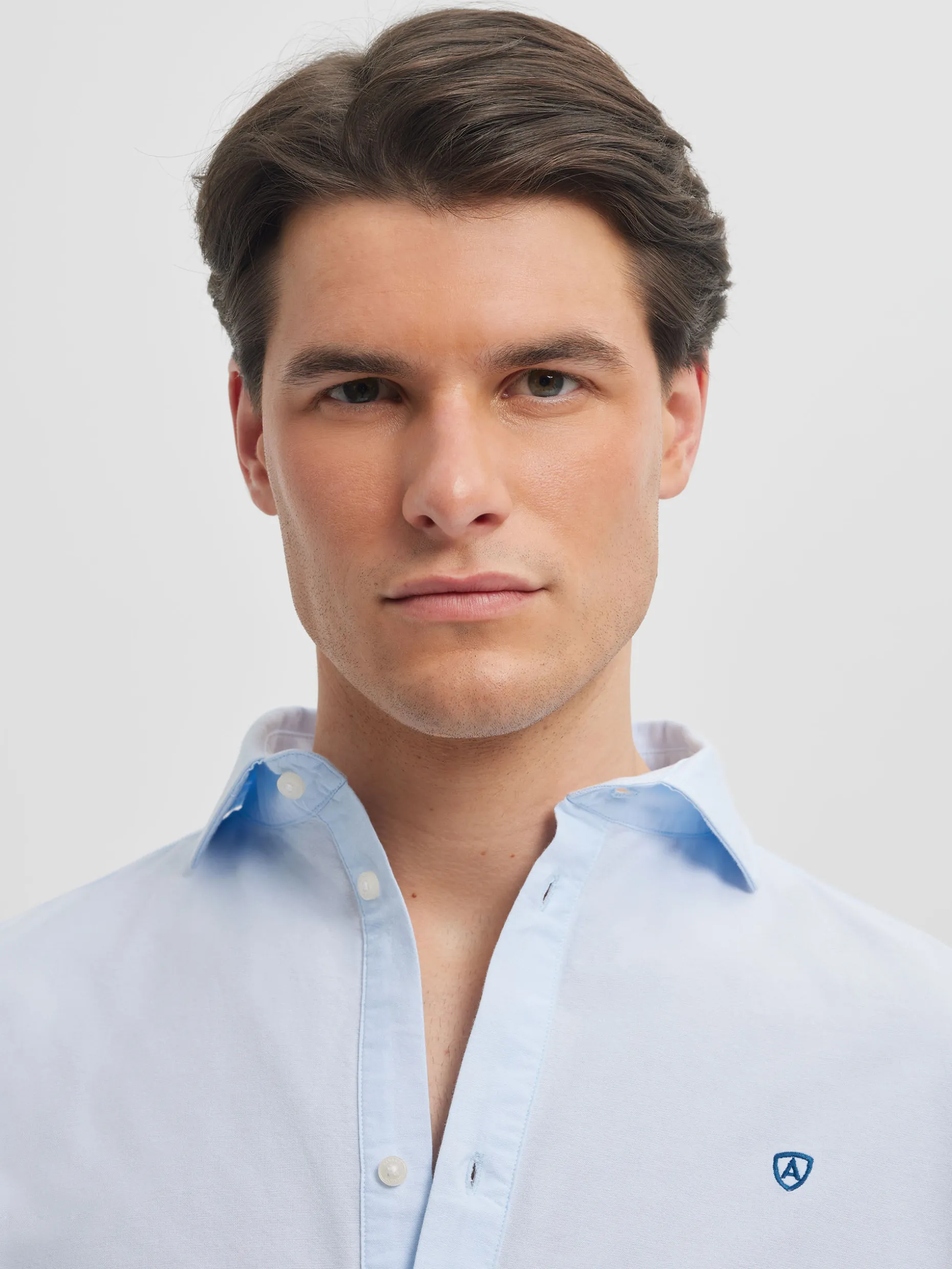 POLERA PIN POINT CELESTE