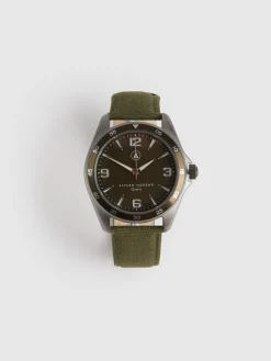 RELOJ CANVAS QUARTZ VERDE