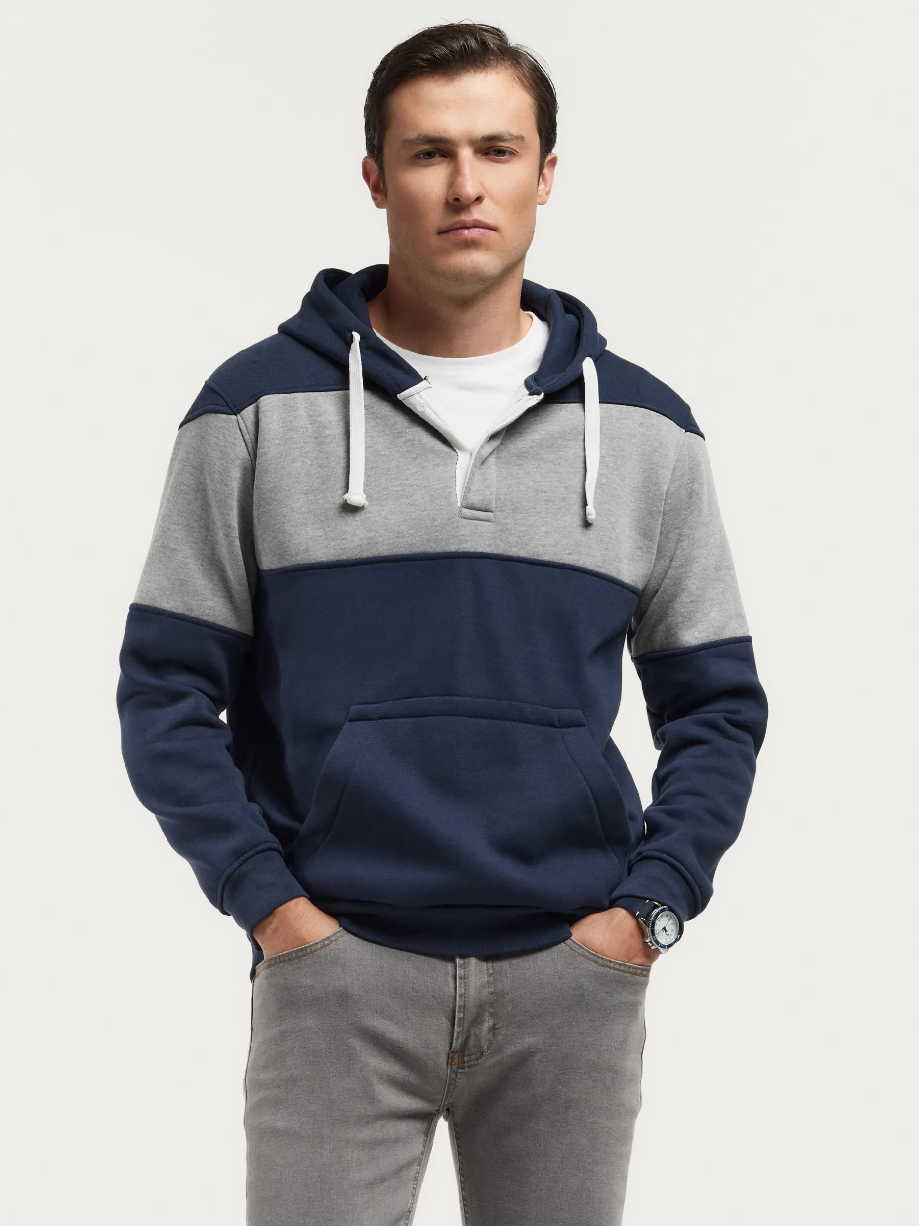SUDADERA CASUAL AZUL MARINO