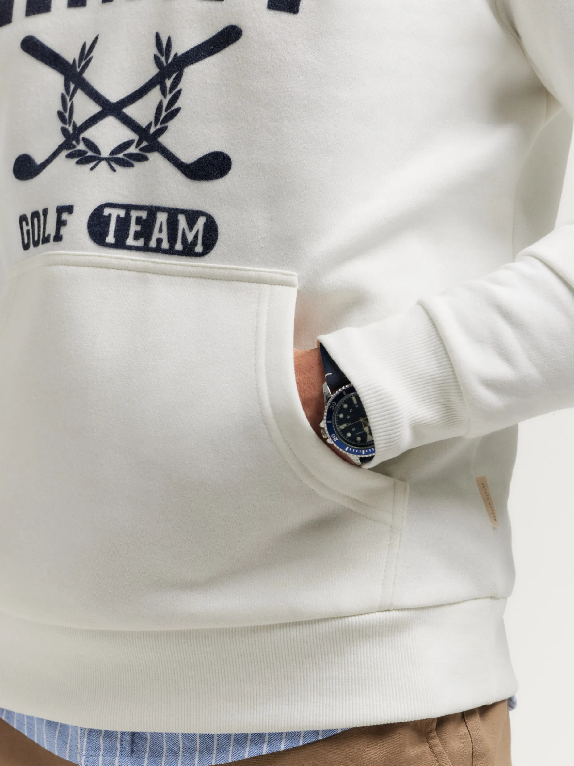 SUDADERA GOLF BLANCO