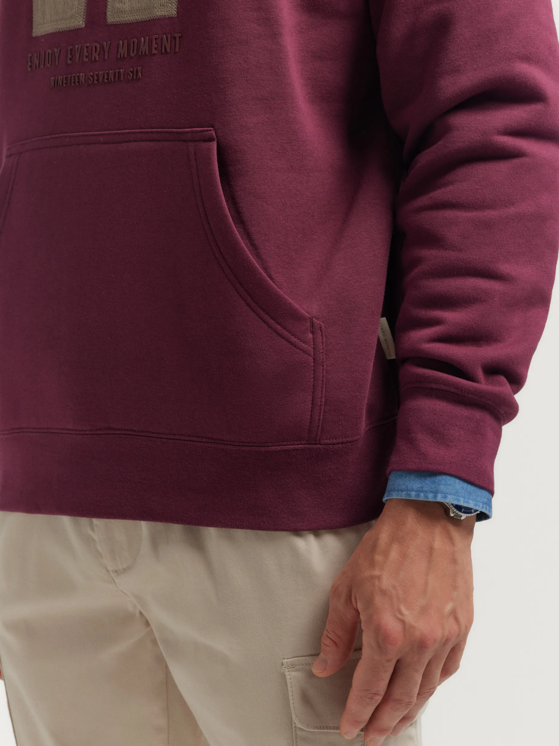 SUDADERA MOMENT BURDEOS