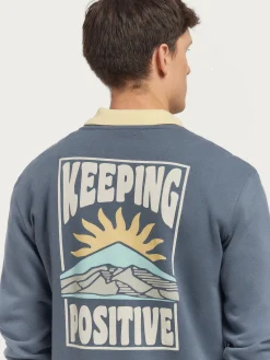 SUDADERA POSITIVE AZUL