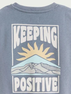 SUDADERA POSITIVE KIDS AZUL